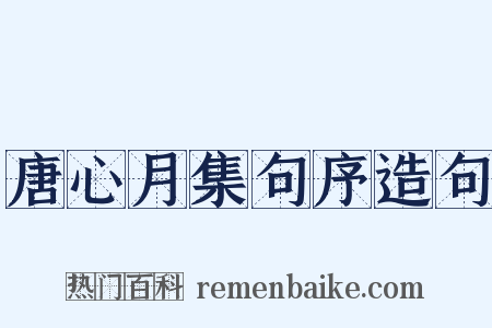 唐心月集句序造句是什么意思的图片